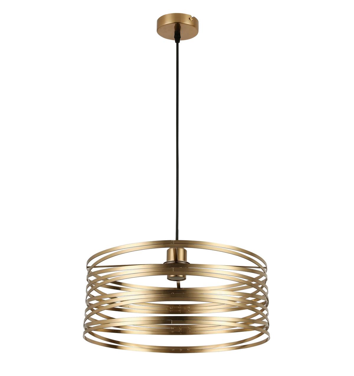 Függőlámpa Silvain - fekete/sárgaréz, Modern, műanyag/fém (40/120cm) - Modern Living