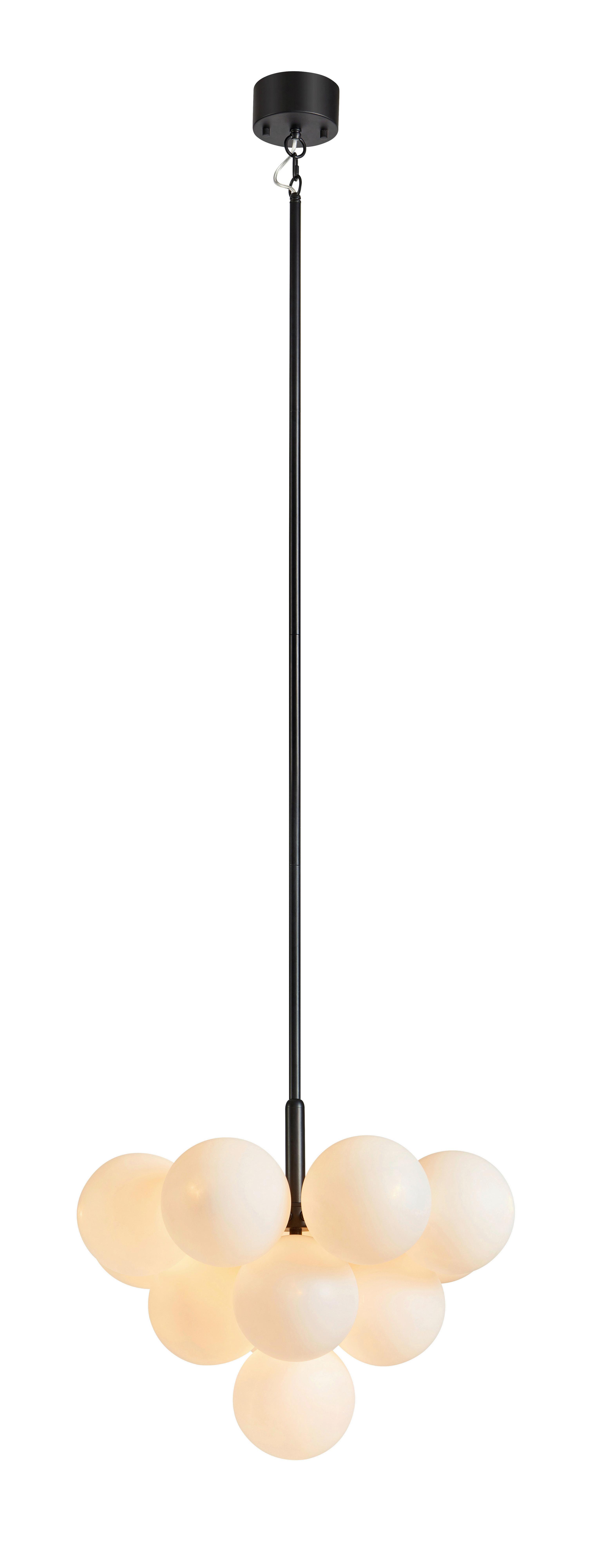 Hängeleuchte Merlot max. 20 Watt - Schwarz/Weiß, Basics, Glas/Metall (56/56/45cm) - Markslöjd