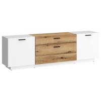 Tv-komoda Dalano - bijela/boje hrasta, Trend, drvni materijal/plastika (175,9/55,5/41,6cm) - Modern Living