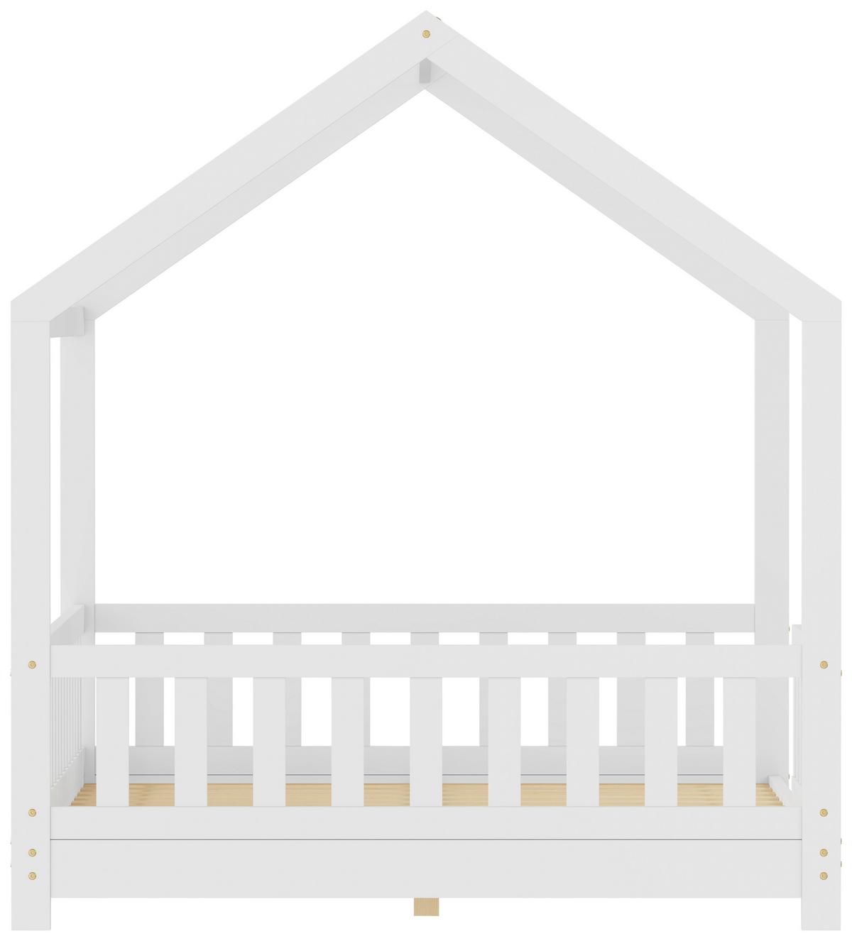 Bodenbett Kids - Weiss/Naturfarben, Konventionell, Holz (120/200cm) - Mömax