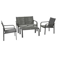 Vrtni Set Piazza - siva, Basics, metal/tekstil (237/153/85cm)