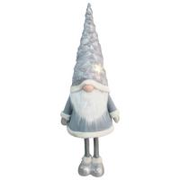 Wichtel Eddy Weiß/Hellblau - Weiß/Hellblau, KONVENTIONELL, Kunststoff/Textil (37/100/27cm) - Mömax