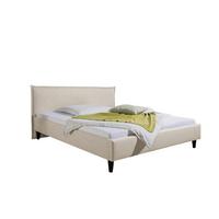 Polsterbett Roswell Beige ca. 200x200 cm - Beige/Schwarz, MODERN, Holz/Textil (200/200cm) - Livetastic