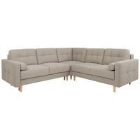 Kutna Garnitura Noret - bež/hrast Wotan, Konvencionalno, tekstil/drvo (242/242cm) - Modern Living