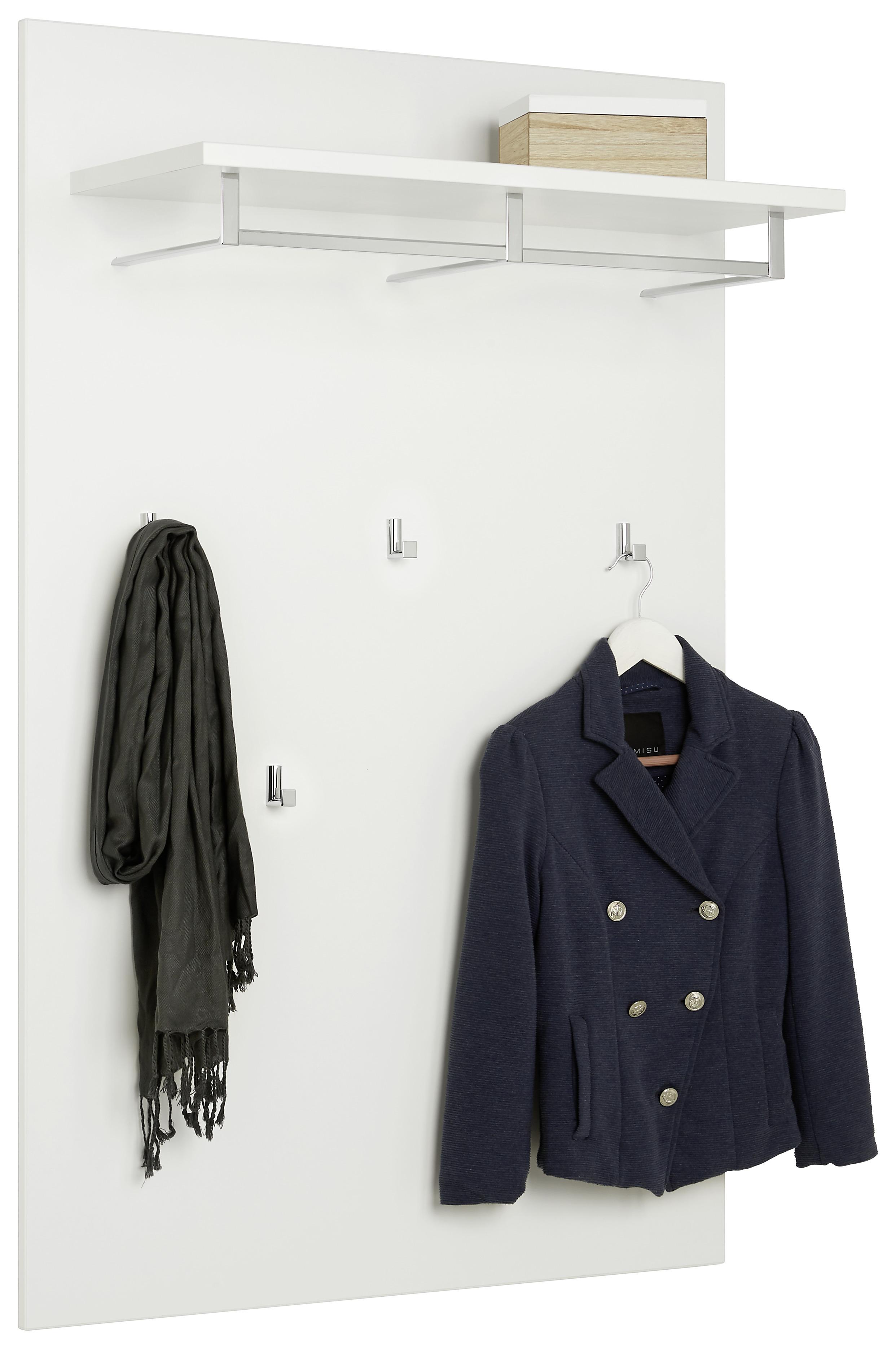 Garderobenpaneel in Weiss - Modern (85/130/30cm) - Premium Living