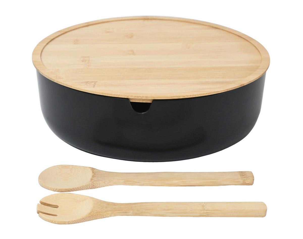 Set Za Salatu Magnus - prirodne boje/crna, Konvencionalno, prirodni materijali (30,5/9,5cm) - Mömax