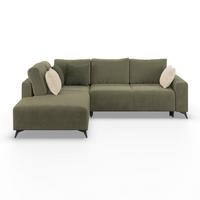 Kutna Garnitura Viktor - zelena/crna, Moderno, tekstil/metal (212/270cm)