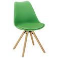 Stuhl Grün/Eichefarben - Eichefarben/Grün, MODERN, Holz/Kunststoff (47/81,5/56cm) - Mömax modern living