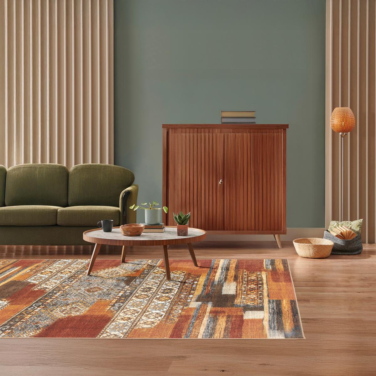 DYWAN VINTAGE MYFAR CORTEA-CLASSIC8182 - greige/kolor niklowy, Design, tkanina (200/290cm) - Lindorug
