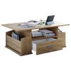 Couchtisch in Eichefarbe Junata - Eichefarben/Silberfarben, Basics, Holzwerkstoff/Kunststoff (110/52/44cm) - MID.YOU
