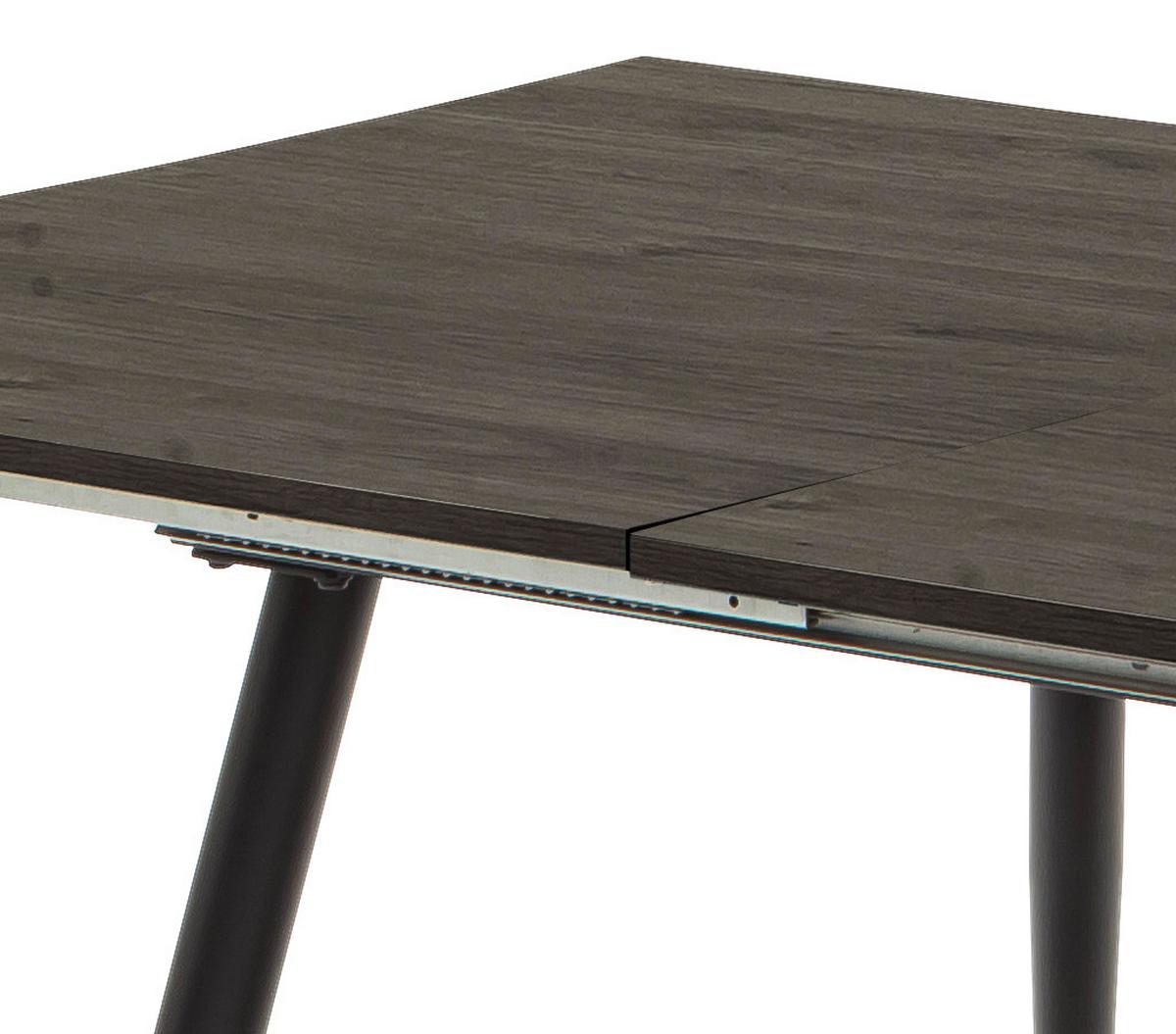 Raztegljiva Jedilna Miza Barbuda, 160-200 X 90 Cm - črna/barve hrasta, Moderno, kovina/leseni material (160-200/90/76cm) - MID.YOU