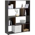 Raumteiler in Eichefarben - Eichefarben/Schwarz, MODERN, Holzwerkstoff (115/151/35cm) - MÖMAX modern living