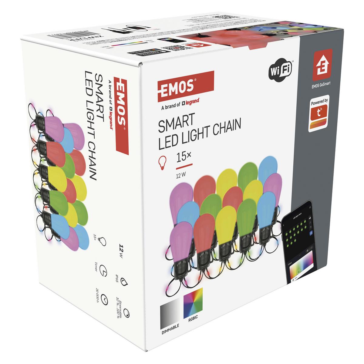 Led Fényfüzér Gosmart - fekete, Basics, műanyag (1500cm)