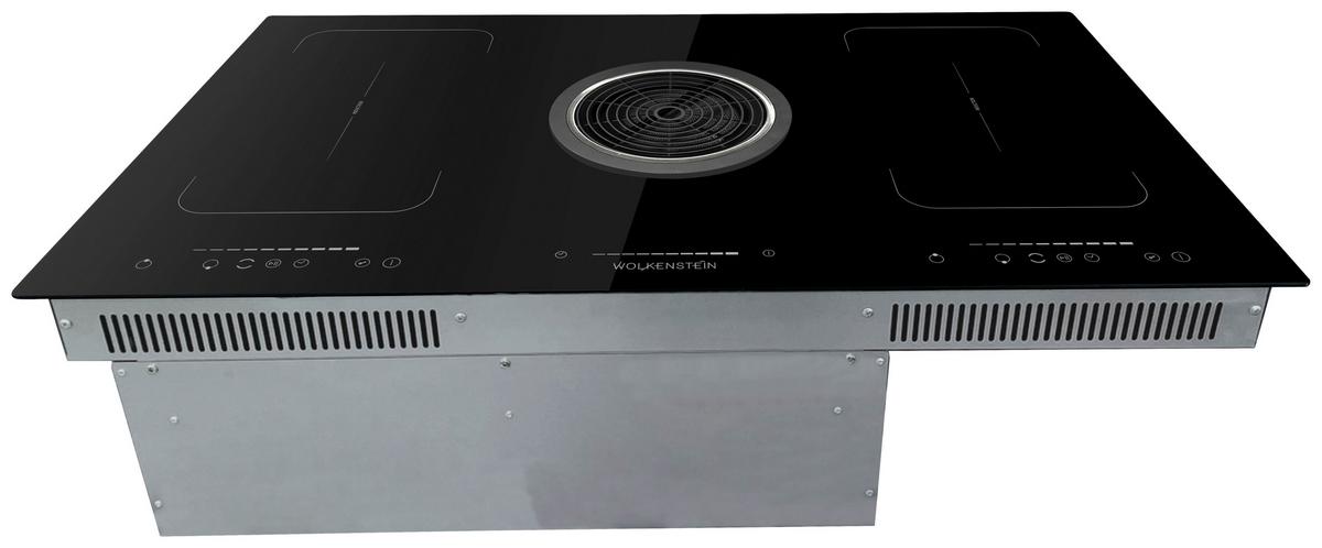 Kochfeld-Dunstabzug-Kombi IN4-DA-2FZA+W - Schwarz, MODERN, Metall (90/24.50/52cm) - PKM