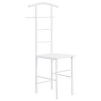 Ruhaállvány Ülőkével Ralph - fehér, Konventionell, faalapú anyag/fém (30/107/45cm) - Mömax