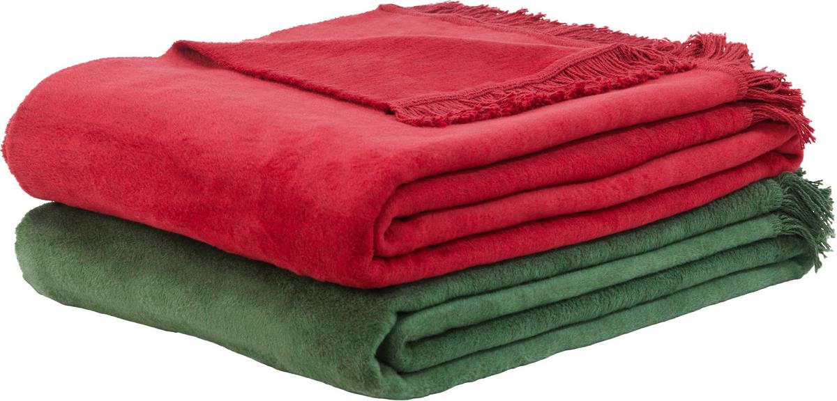 Wohndecke El Sol in Rot ca. 150x200cm - Rot, Textil (150/200cm) - Modern Living
