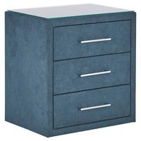 Noćni Ormarić Kleopatra - boje kroma/plava, Konvencionalno, drvni materijal/metal (56/60/41cm) - Modern Living