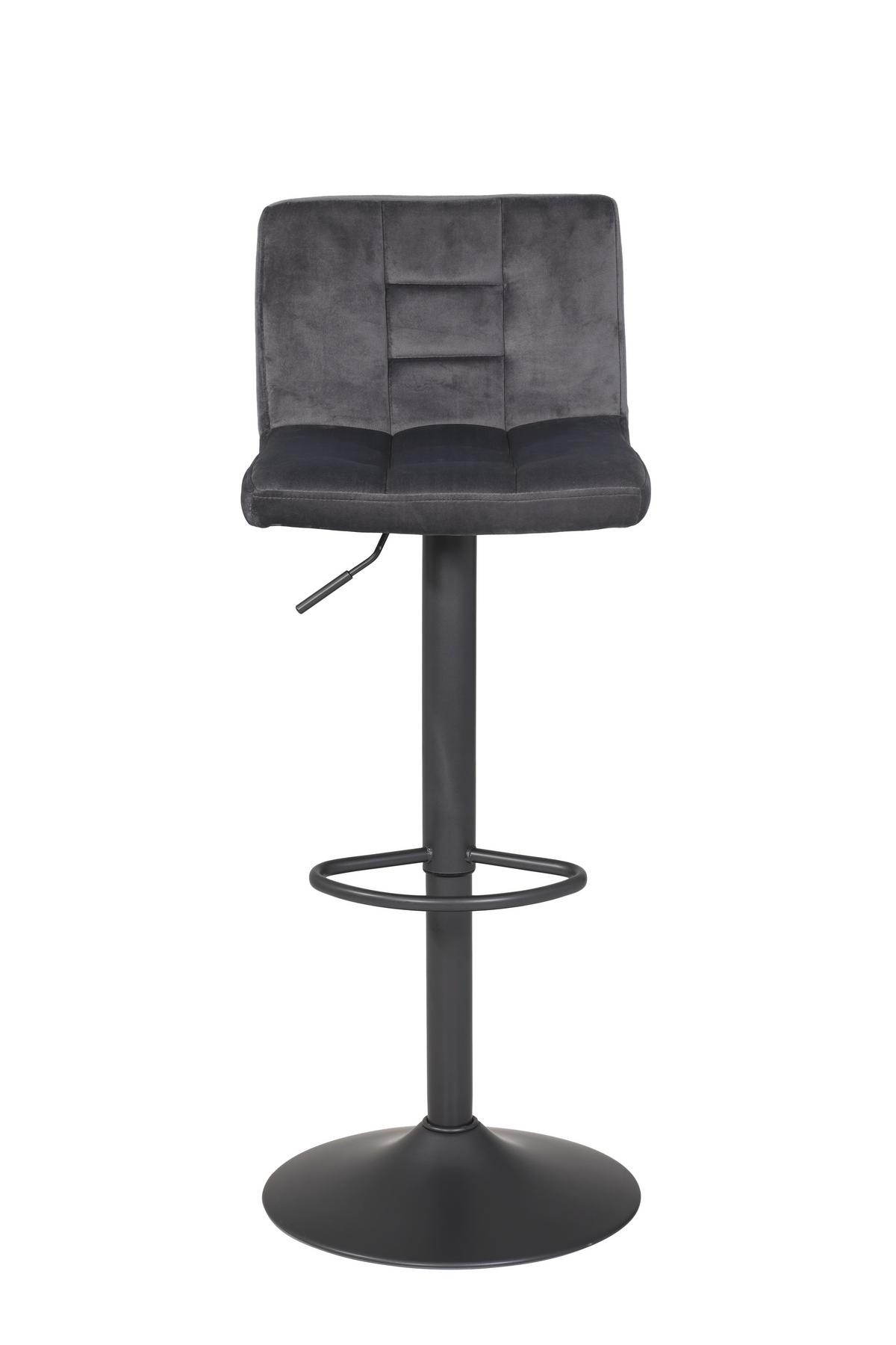Barhocker-Set Amanda Grau - Dunkelgrau/Grau, MODERN, Textil/Metall (40/85/48cm) - MID.YOU