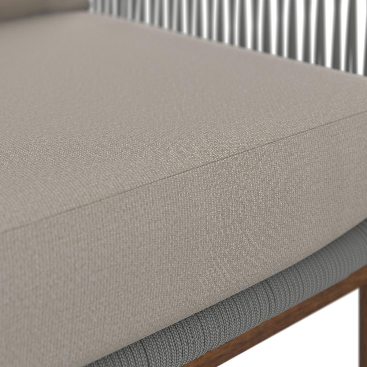 LOUNGEGARNITUR MALENE - Creme/Naturfarben, Modern, Holz/Textil (168/70,5/80cm) - Bessagi Garden