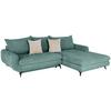 Kutna Garnitura Wave - tirkizna/crna, Moderno, drvo/metal (266/189cm) - Modern Living