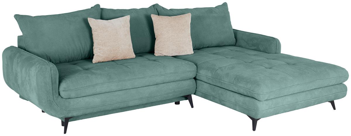 Coltar WAVE - turcoaz, Modern, lemn/metal (266/189cm) - Modern Living