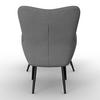 RELAXFÅTÖLJ AURORA - grå/svart, Modern, metall/trä (68,5/99/90cm) - Bessagi Home