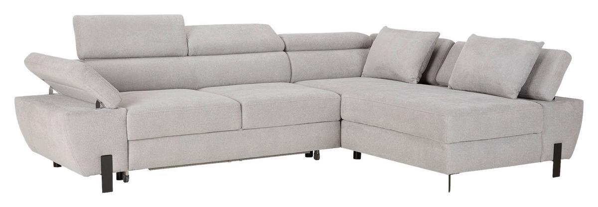 Kutna Garnitura Molina Mini - siva/crna, Moderno, drvni materijal/tekstil (277/189cm) - Mömax