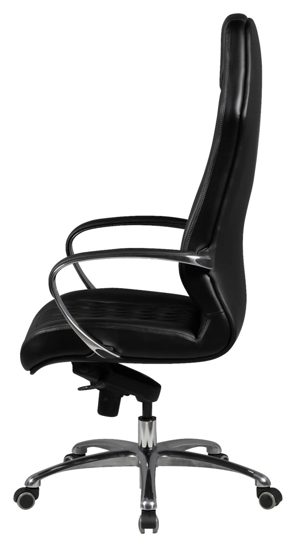 Pisarniški Stol Monterey - črna/barve aluminija, Moderno, kovina/umetna masa (67/136/67cm) - MID.YOU