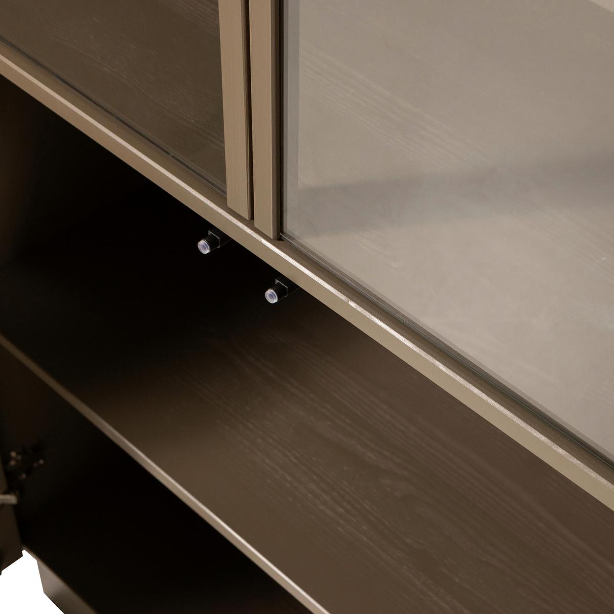 Vitrine Nova Braun b: 67 cm - Braun, Design, Glas/Holz (67/215/40cm) - Livetastic