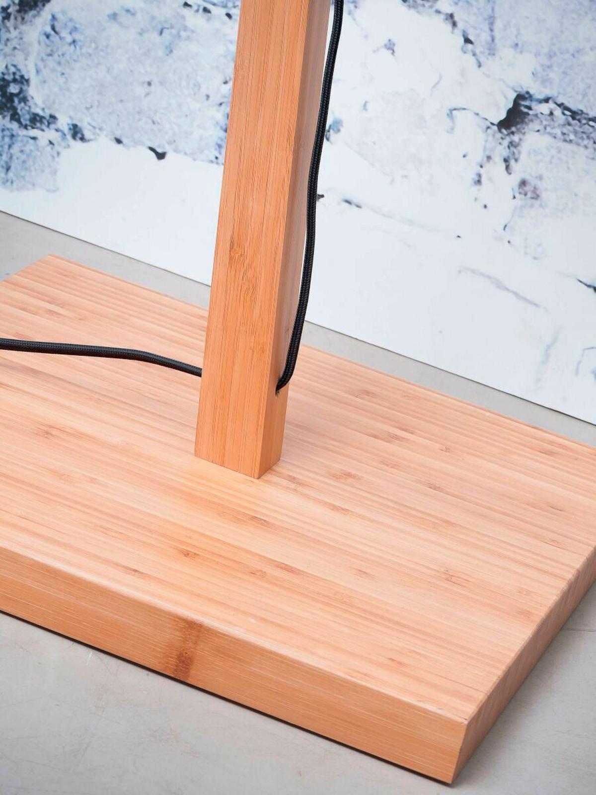 Stoječa Svetilka Bhutan, Črna, Bambus - črna/naravne barve, Trend, les (150/31/55cm) - Good & Mojo