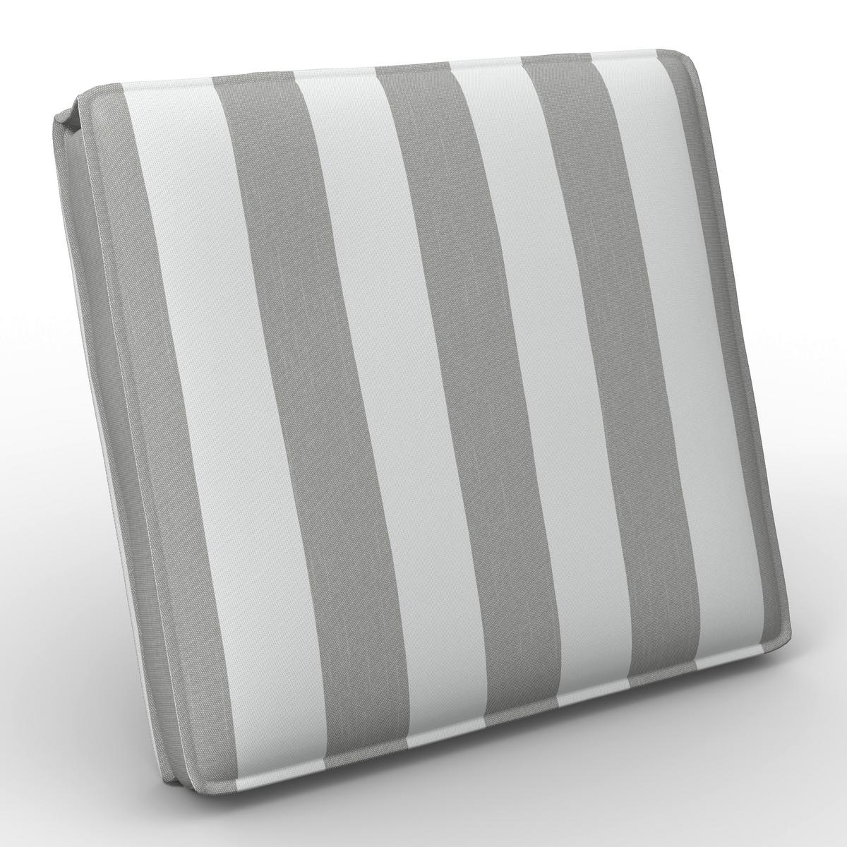 Outdoorsitzkissen Magda Grau/Weiß ca. 40x40 cm - Grau, MODERN, Textil (40/5/40cm) - Bessagi Garden