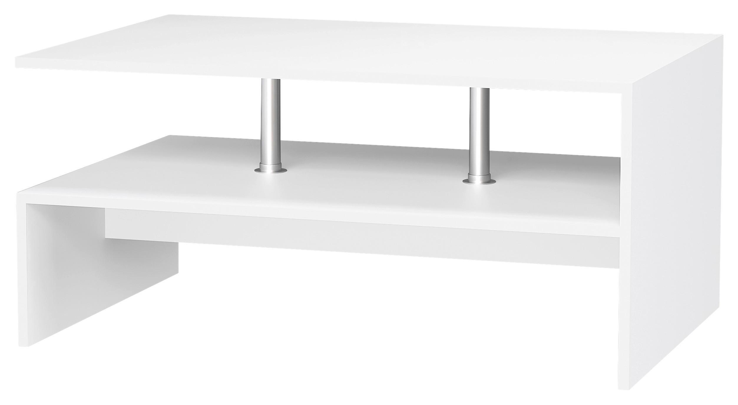 Couchtisch Maliso L - Weiss, Design, Holzwerkstoff (90/42/60cm) - MID.YOU