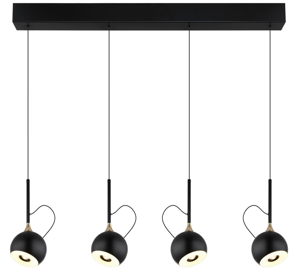 Led-hängeleuchte 15771-4 Donovan - Weiss/Goldfarben, Design, Kunststoff/Metall (93/12/150cm) - Globo