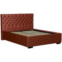 Oblazinjena Postelja Miami Storage, 180x200, Opečnata - opečnato rjava/črna, Design, tekstil/les (180/200cm) - Modern Living