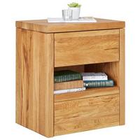 Nachttisch aus Eiche Massiv - Eichefarben, Konventionell, Holz (52/61/38cm) - Zandiara
