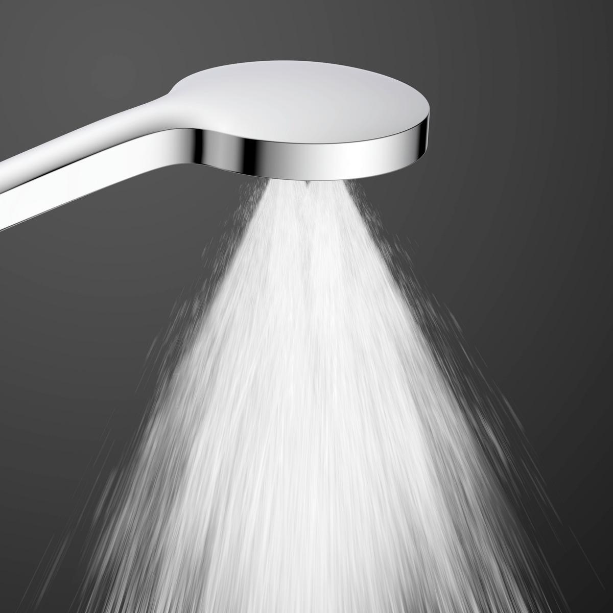 Handbrause Samoa Rain Anthrazit/Chromfarben - Chromfarben/Anthrazit, Kunststoff (13/26/3cm) - Based