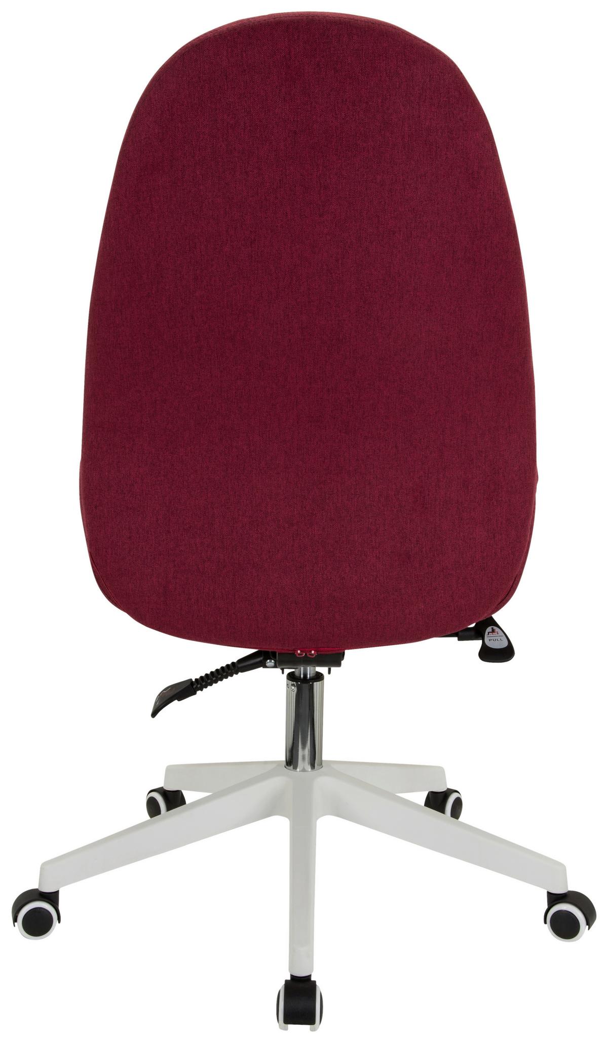 Vrtljivi Stol Avea I, Bordo Rdeča - bela/bordo, Basics, umetna masa/tekstil (56/104/58cm) - MID.YOU