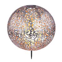 Solarna Svetilka Solar, S Sijalko - srebrne barve, Basics, kovina (40/50cm) - Globo