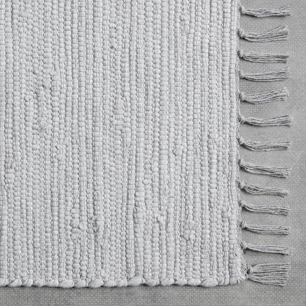 Fleckerlteppich Julia 2 in Grau/Silber ca. 70x130cm - Silberfarben/Grau, Romantik / Landhaus, Textil (70/130cm) - Modern Living