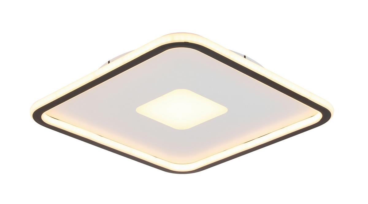 LAMPA SUFITOWA LED HINA - czarny, Modern, tworzywo sztuczne/metal (40/40/4,5cm) - Bessagi Home