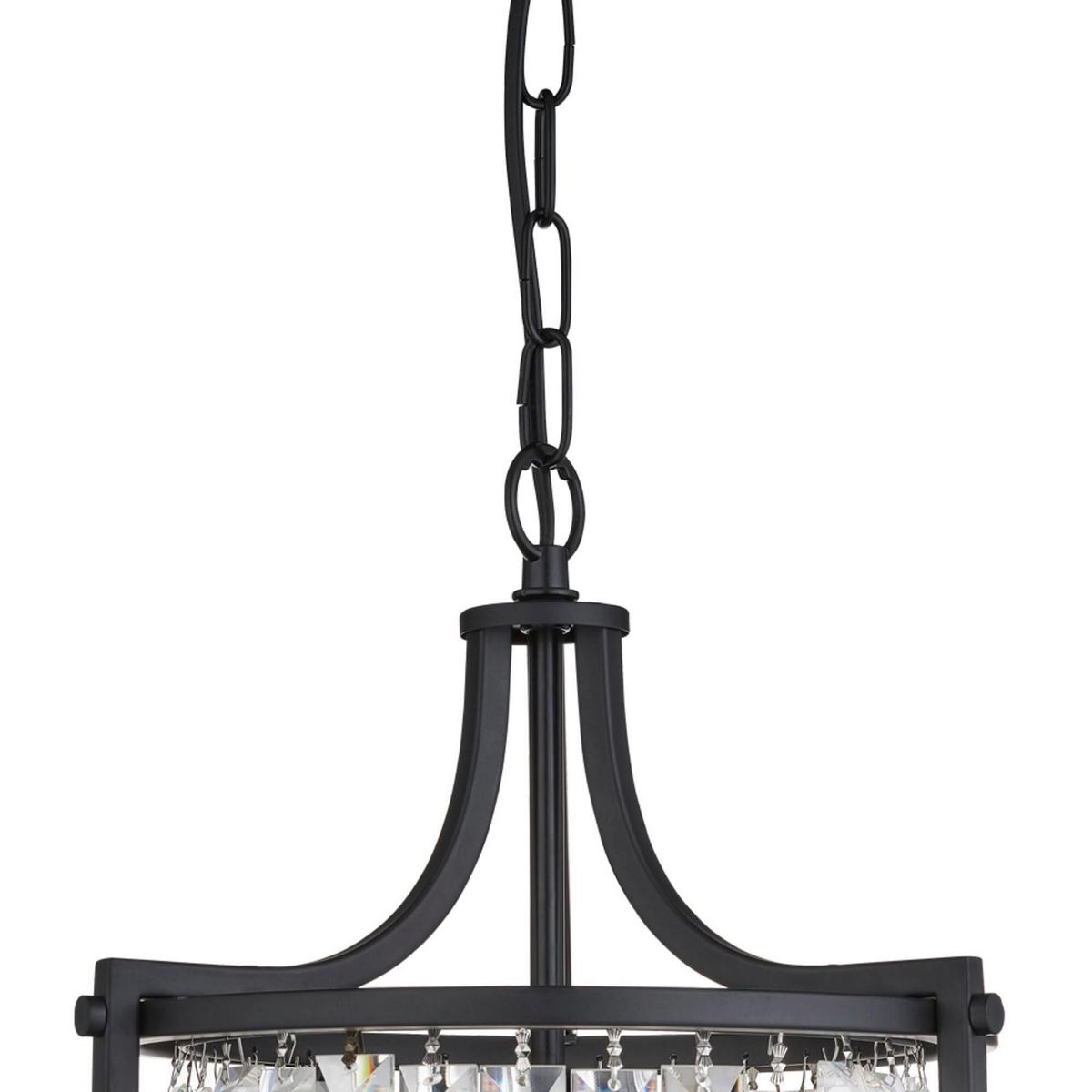 Kristály Függőlámpa Victoria 8092-2bk - fekete, Design, üveg/fém (26/150cm)