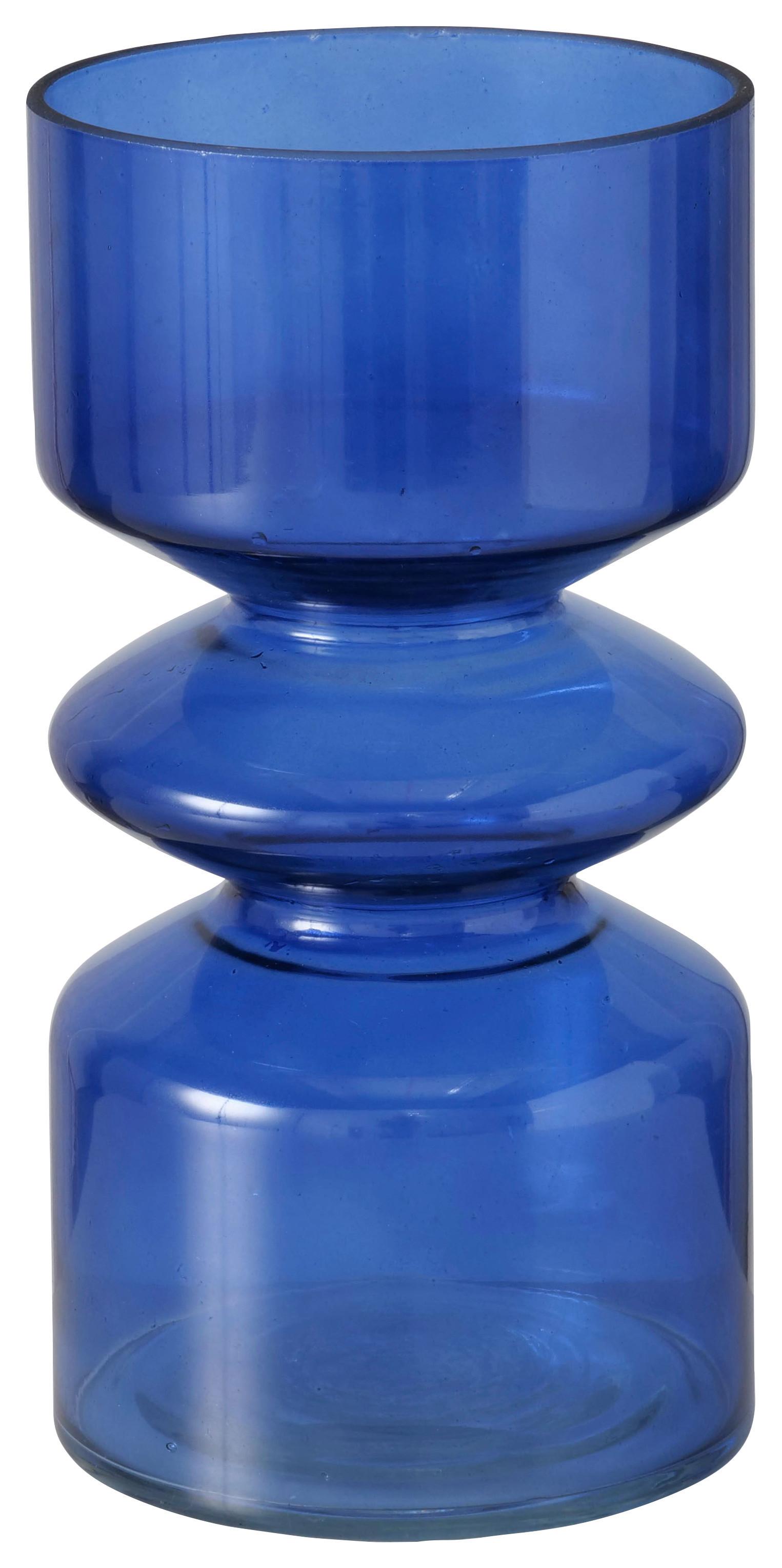 Vase Nelika I Blau - Blau, Modern, Glas (13,5/26cm) - Mömax