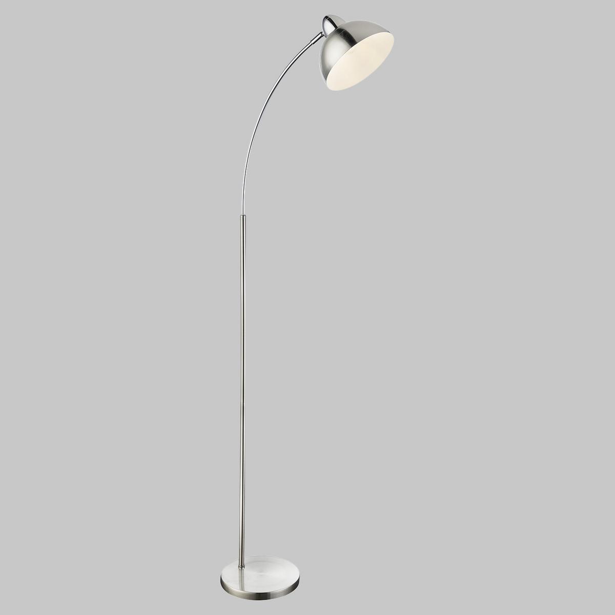 BOGENLEUCHTE LEANA - Weiss/Nickelfarben, Trend, Metall (50/23/155cm) - Globo