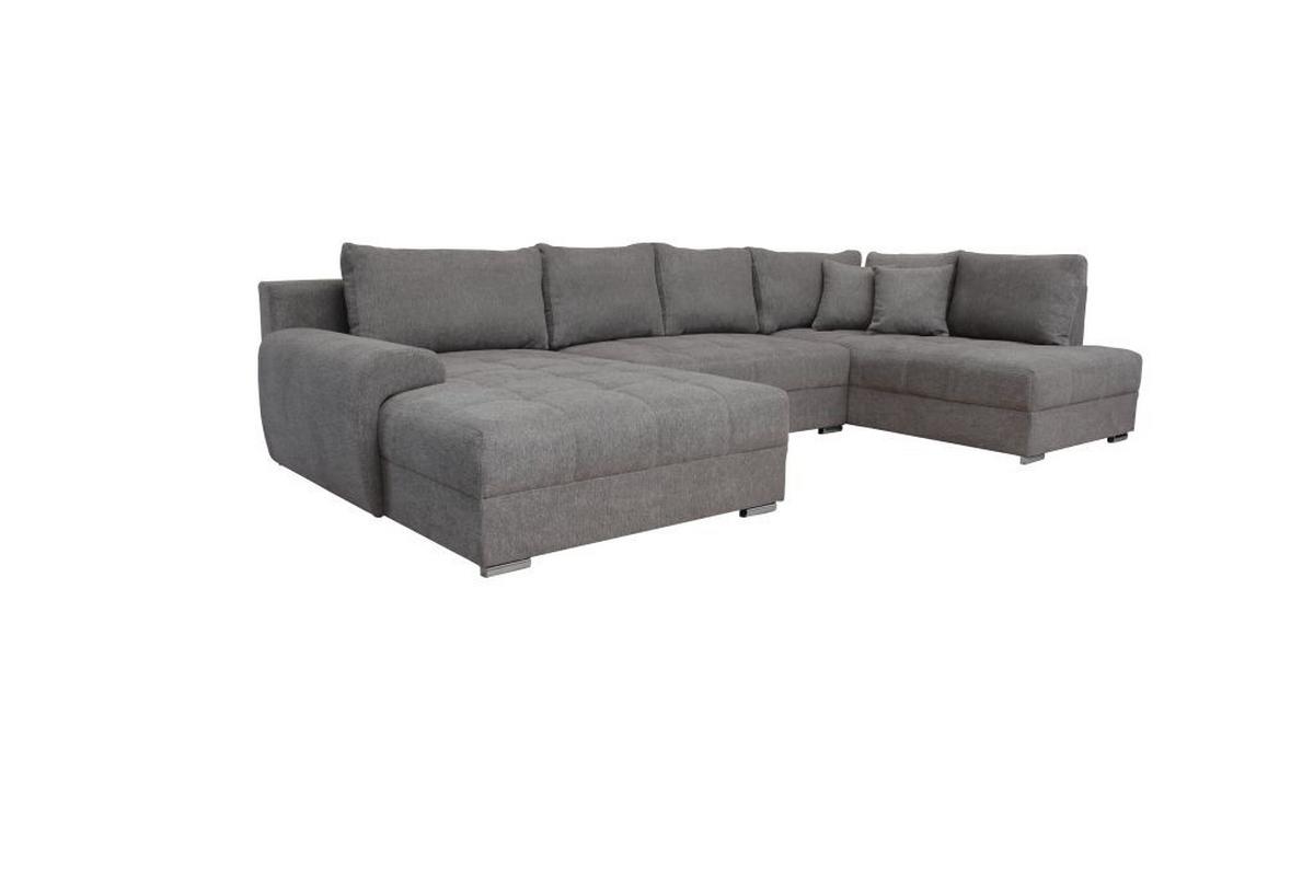 Kutna Garnitura Senso - siva/boje kroma, Moderno, tekstil/drvo (183/346/197cm) - Modern Living