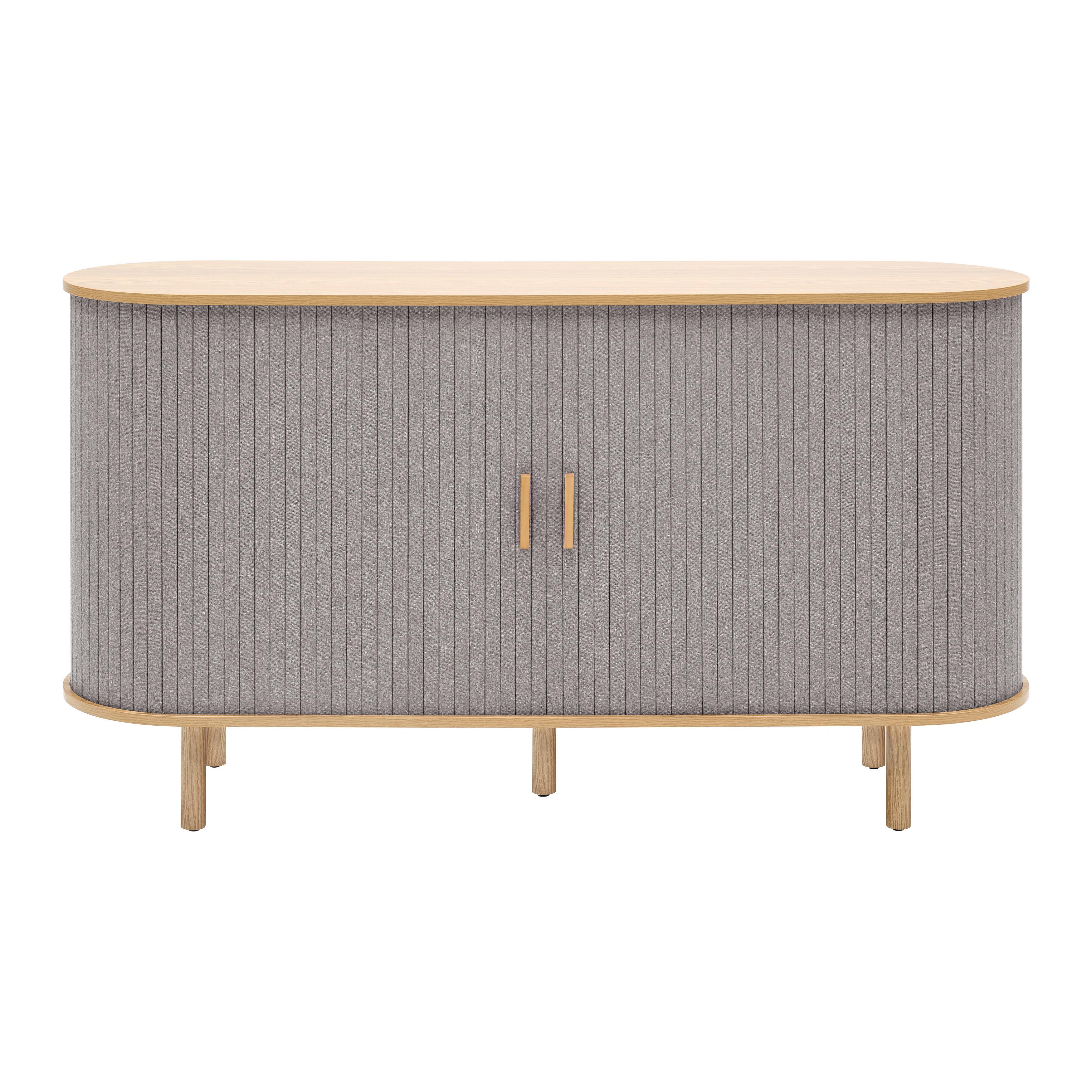 SIDEBOARD ARVID -EXKLUSIV- - grå/naturfärgad, Modern, trämaterial/trä (140/75/40cm) - Mömax
