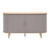 SIDEBOARD ARVID -EXKLUSIV- - grå/naturfärgad, Modern, trämaterial/trä (140/75/40cm) - Mömax