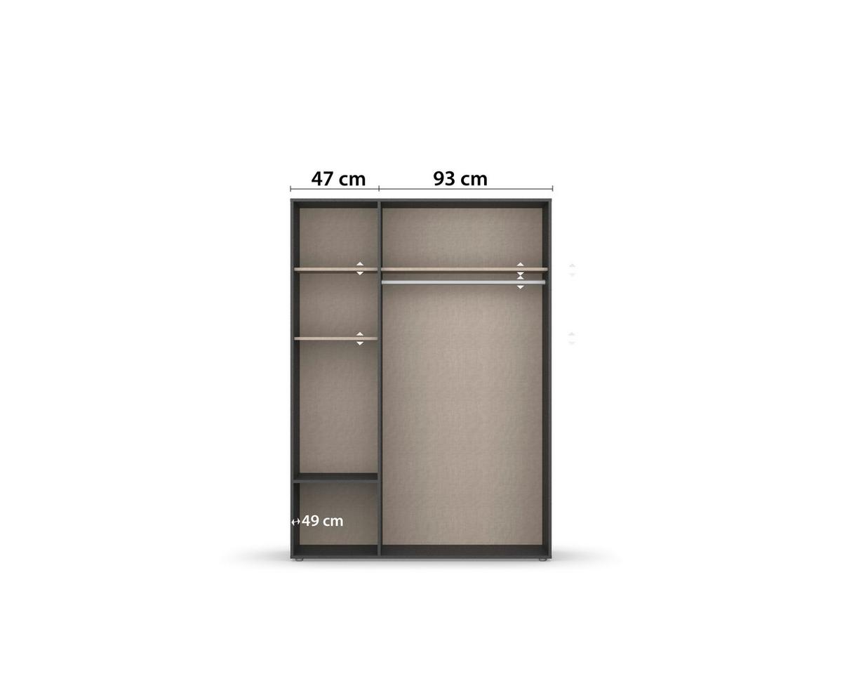 DULAP USI ROTATIVE VOYAGER - stejar Artisan/gri, Modern, material pe bază de lemn (140/194/53cm) - Modern Living