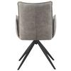 STOEL MET ARMELEUNINGEN MAYA - Grijs/Lichtgrijs, Modern, Textiel/Metaal (59/89/65cm) - Premium Living
