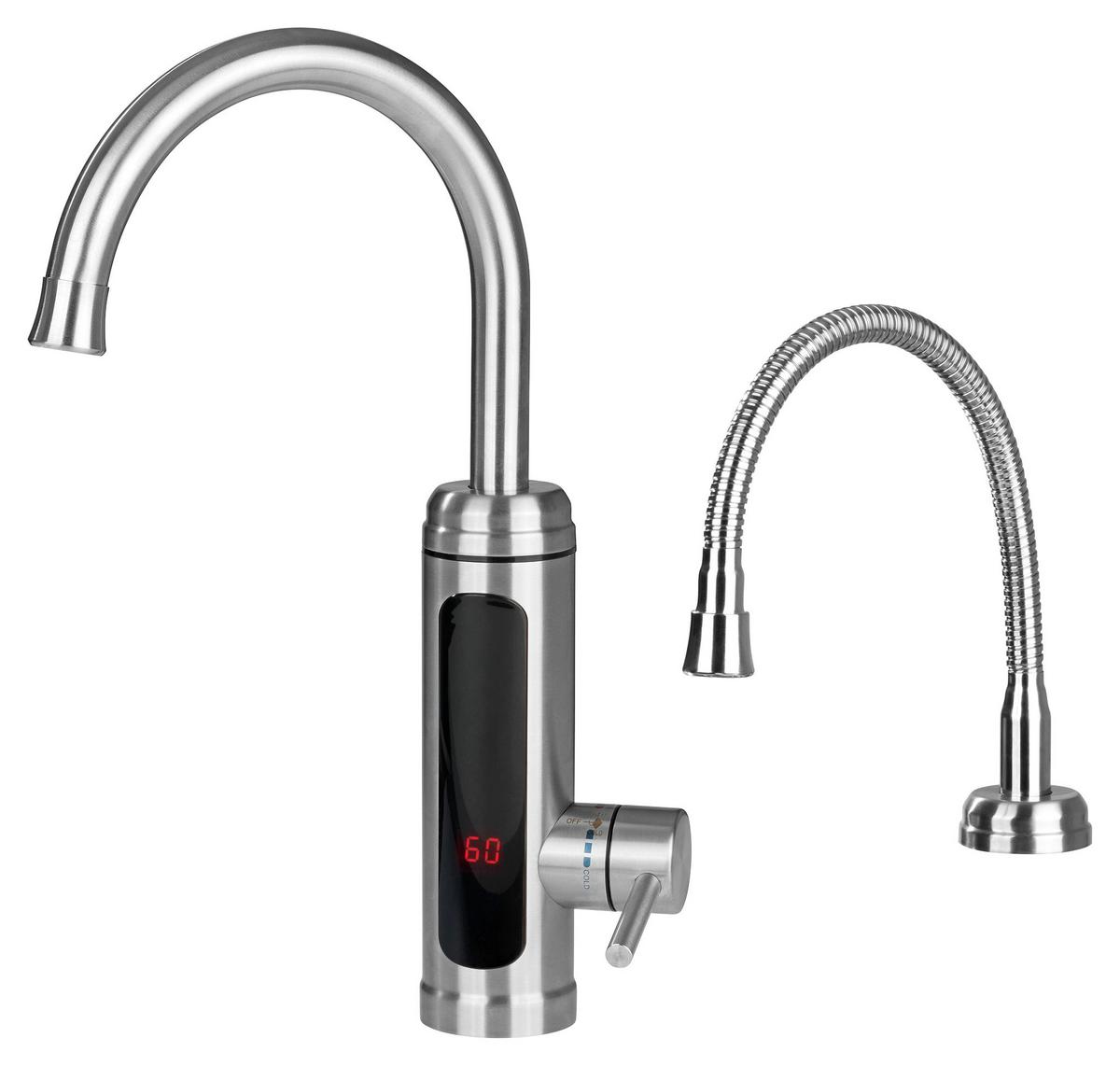 Küchenarmatur Maxxmee Silberfarbe ca.44,1x23,4x7,2cm - Silberfarben, Kunststoff/Metall (44,1/23,4/7,2cm)