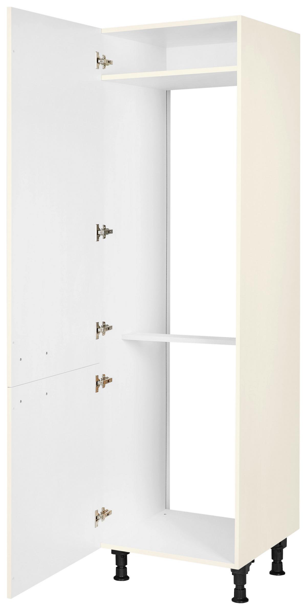 Geräteumbauschrank Touch Magnolie - Edelstahlfarben/Magnolie, MODERN, Holzwerkstoff/Metall (60/216,6/58cm) - Nobilia